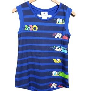 Disney World 2020‎ striped sleeveless shirt woman's size extra small
